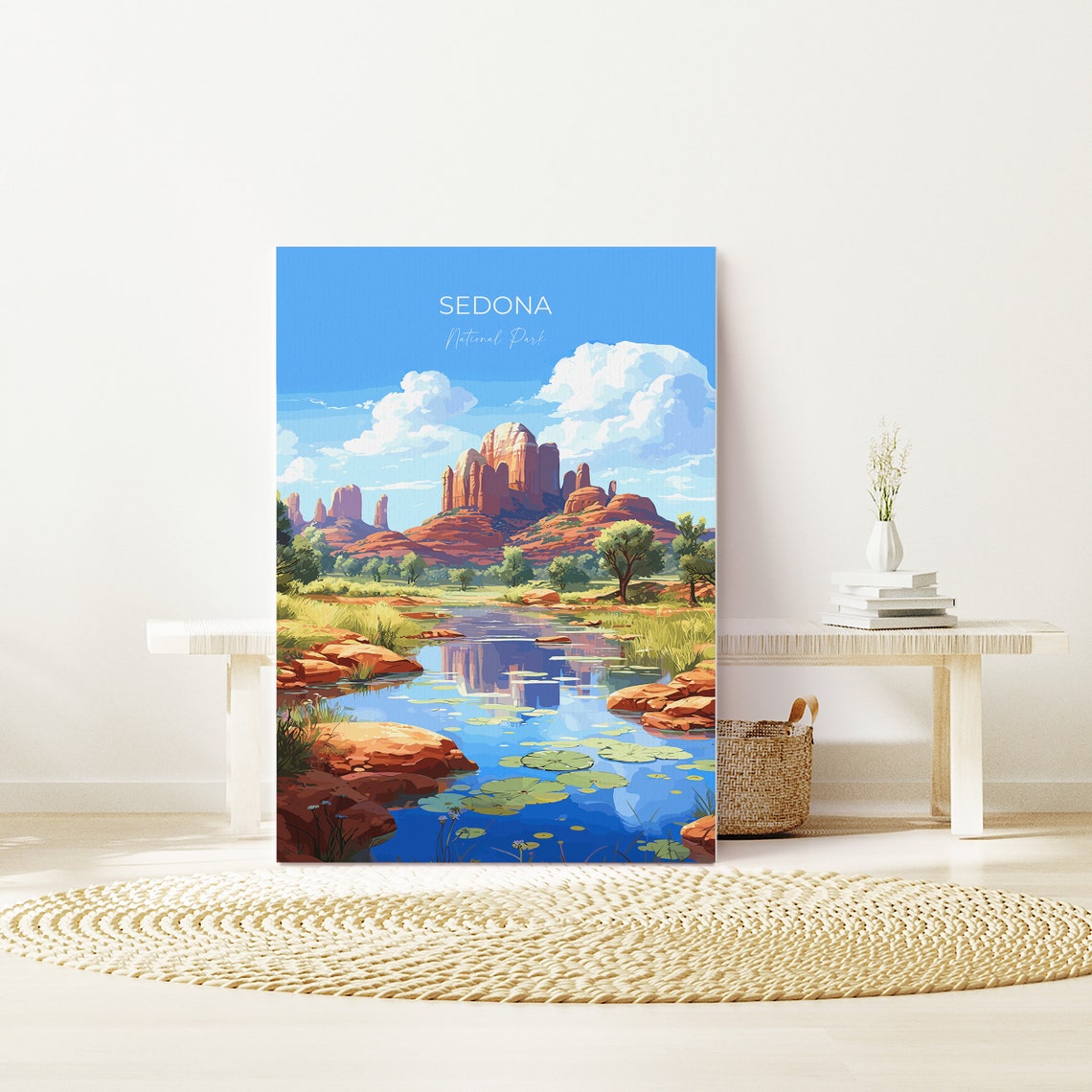 Sedona Travel Print Travel Poster Of Sedona National Park Arizona Usa Sedona Art Gift - Image 3