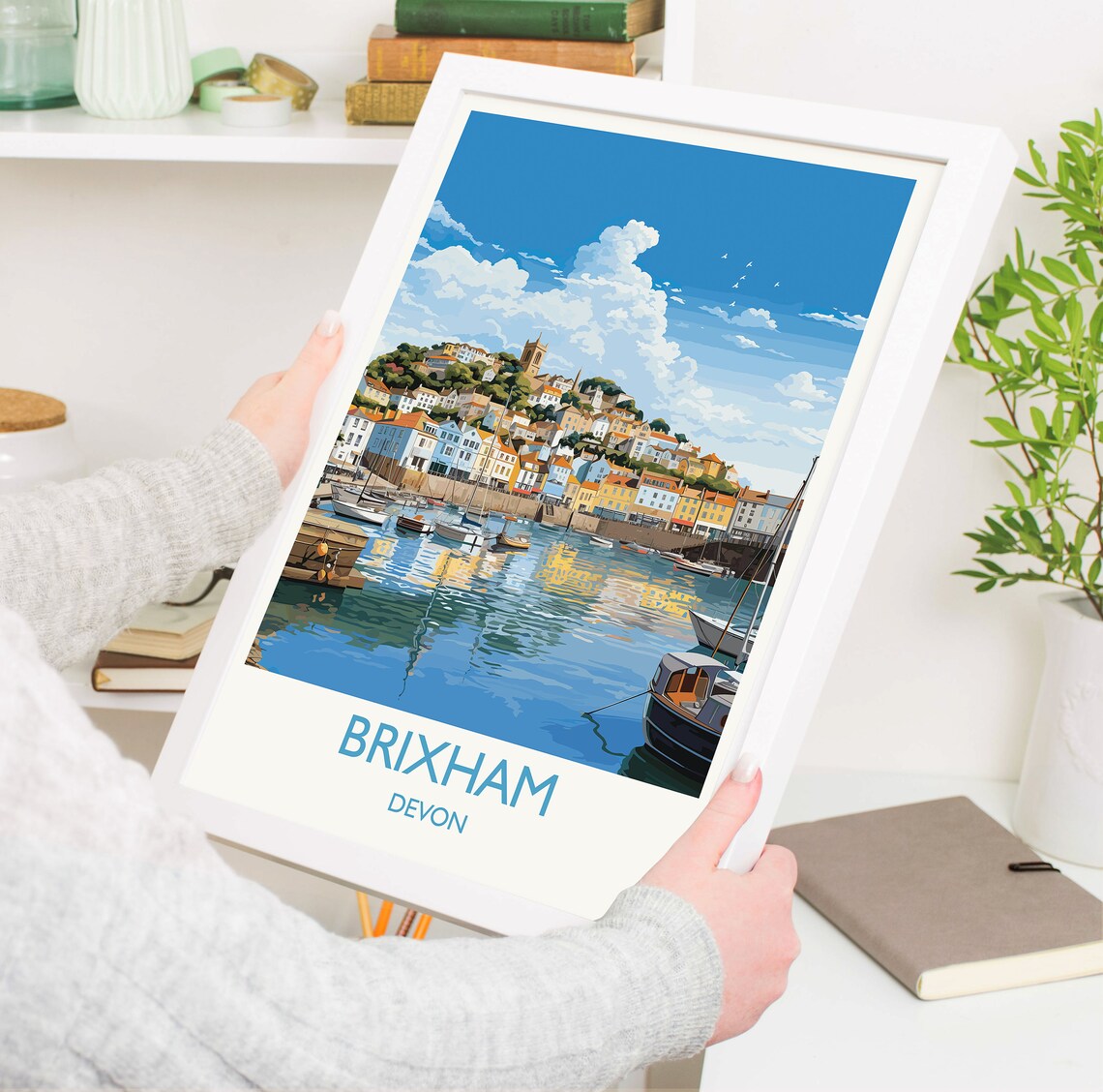 Brixham Travel Poster, England Devon Art Print - Image 5