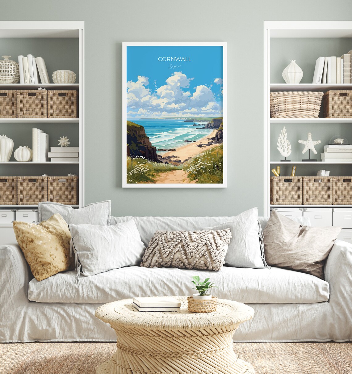Cornwall Travel Poster, England Wall Art Print - Image 4