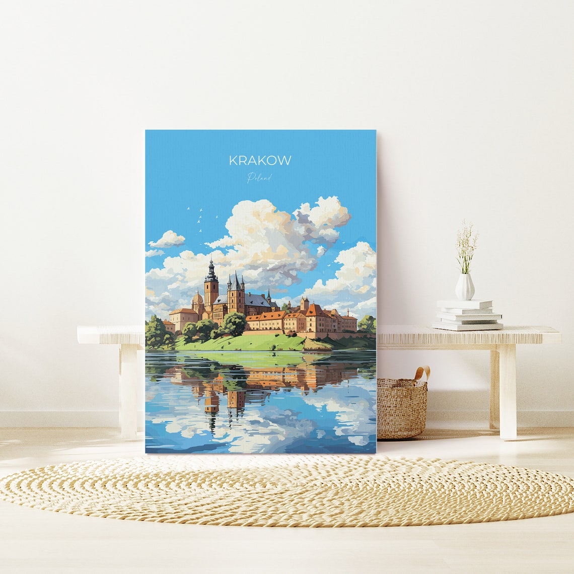 Krakow Travel Print Travel Poster Of Krakow Poland Poster Krakow Art Gift Poland Art Lovers Travel Gift - Image 2