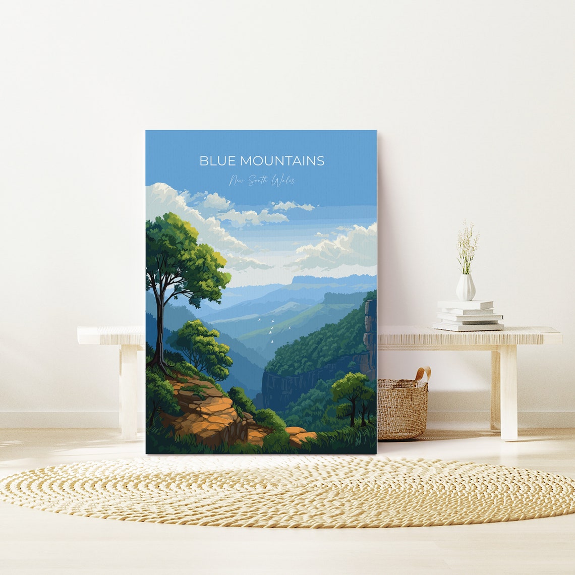 Blue Mountains New South Wales Eucalyptus Valley Travel Poster - Image 4