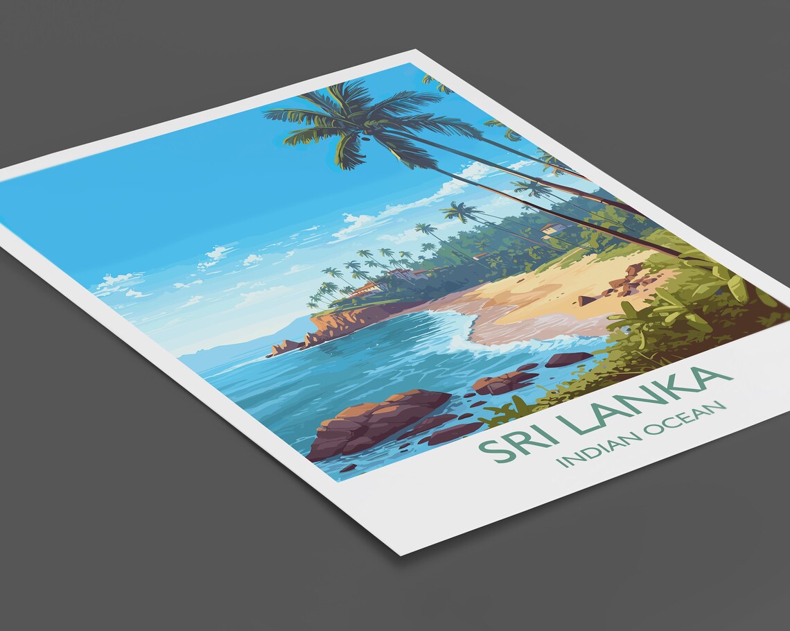 Sri Lanka Travel Poster, Indian Ocean Wall Art - Image 2