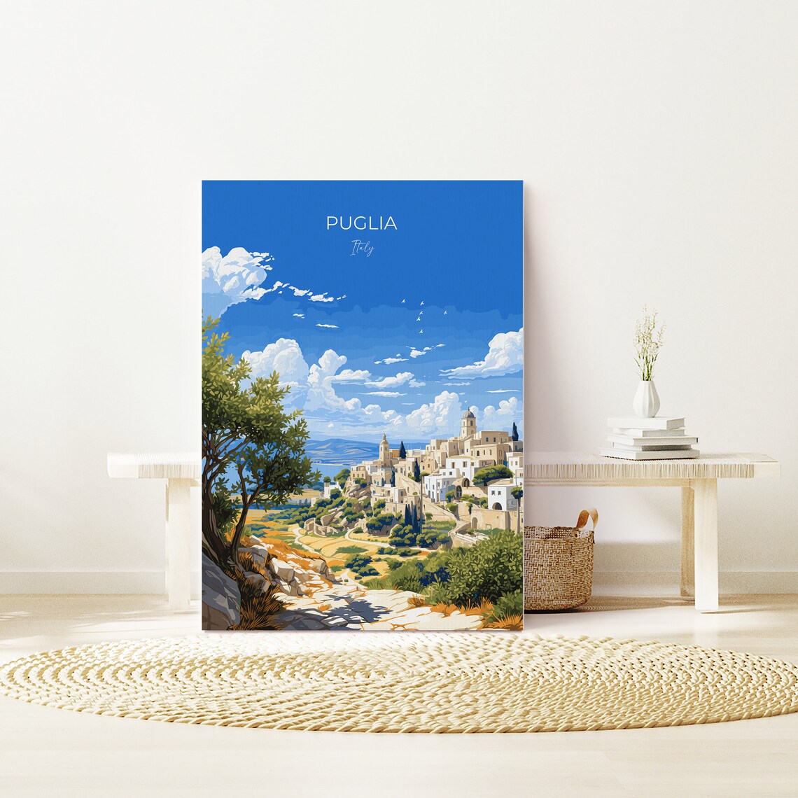 Puglia Travel Print Wall Art Travel Poster Of Puglia Puglia Art Lovers Gift Italy Italy Art Gift - Image 2