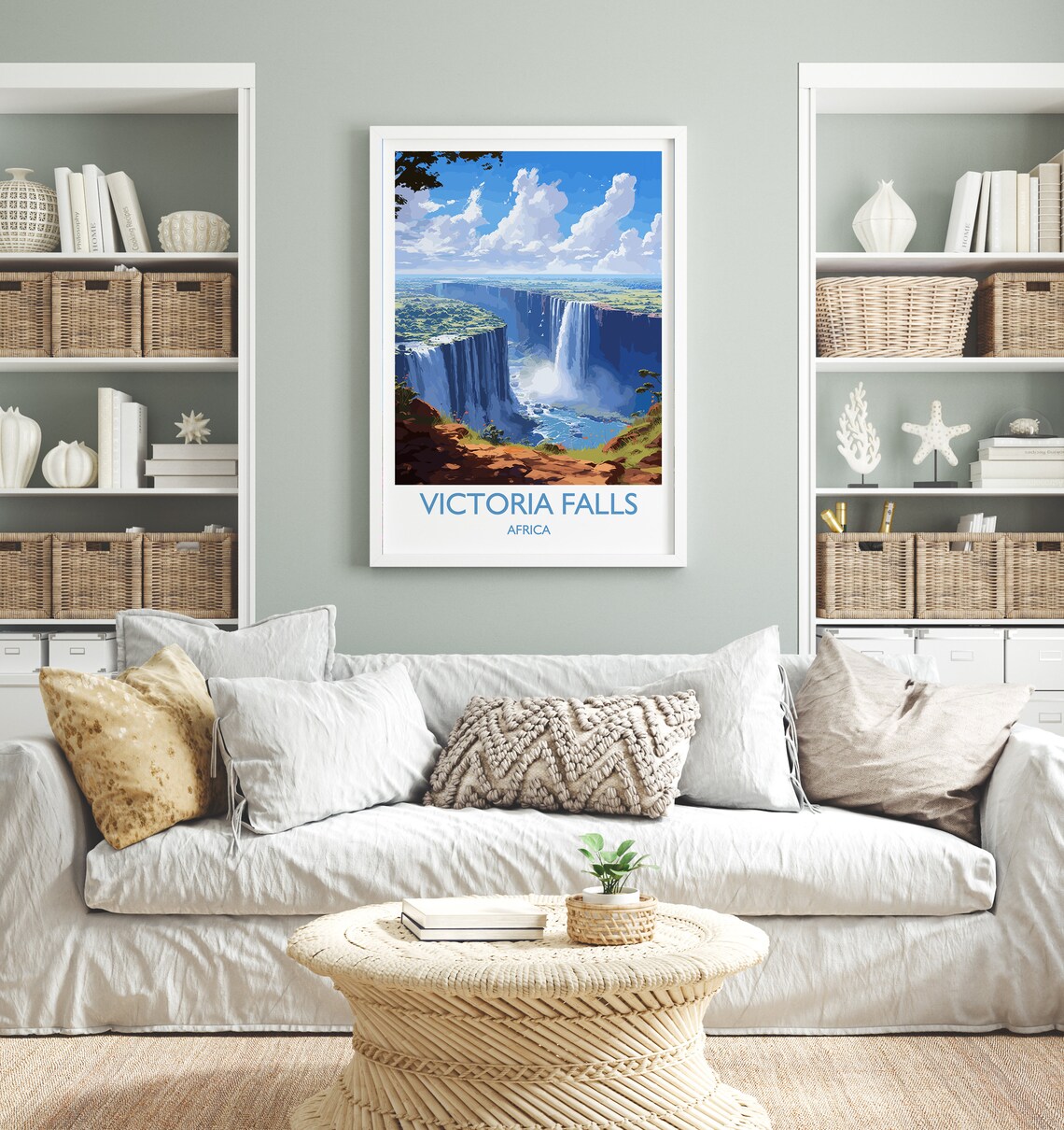 Victoria Falls Travel Poster, Zimbabwe Africa - Image 4