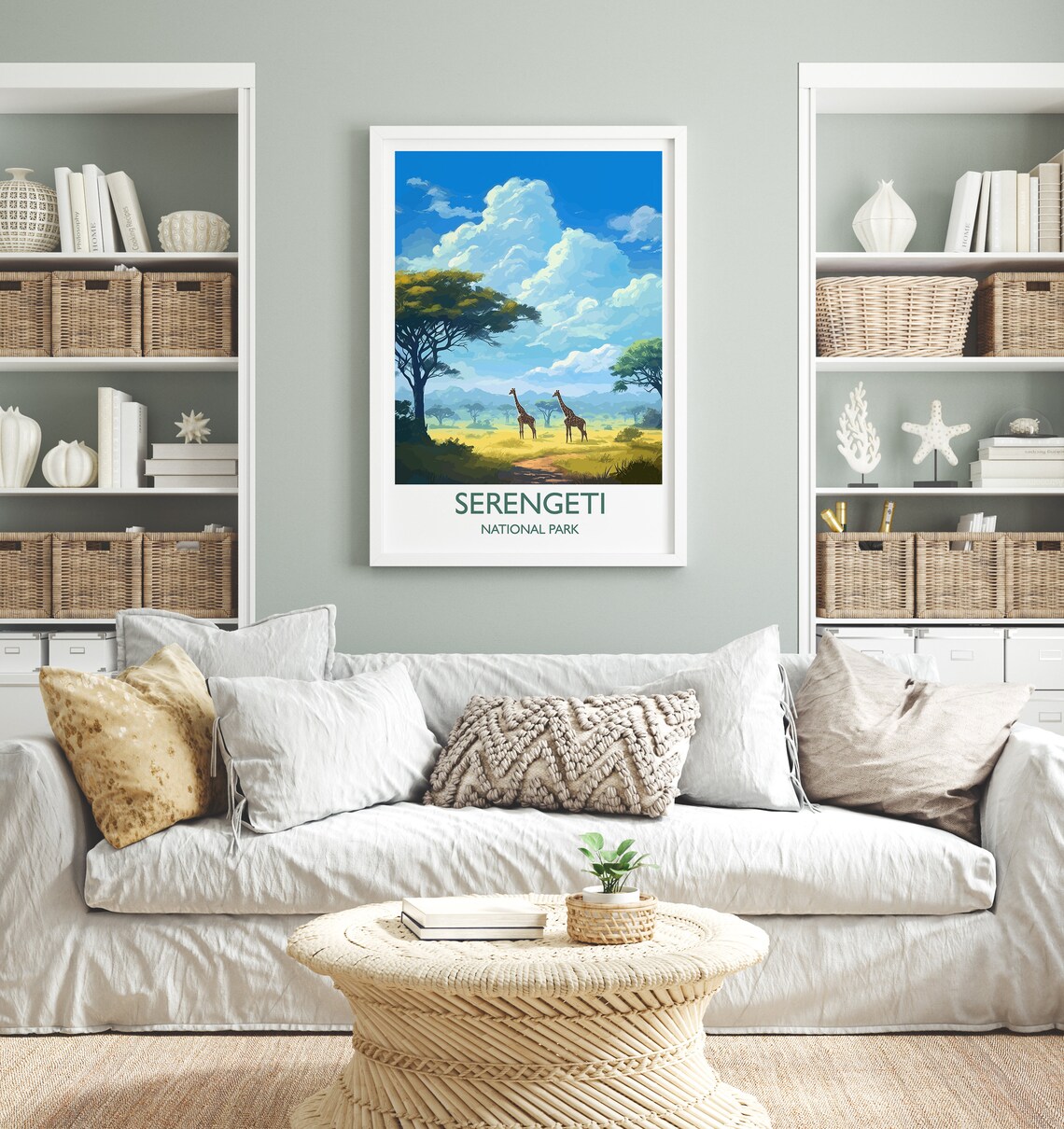 Serengeti Travel Poster, Tanzania National Park Art - Image 4