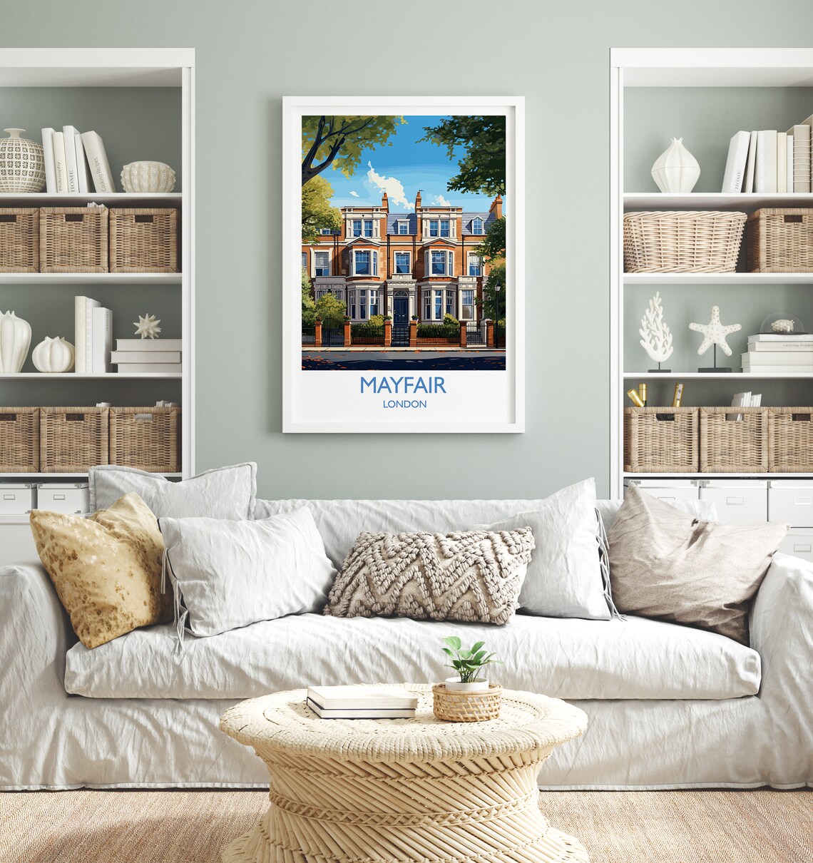 Mayfair London Elegant Townhouse Facade Travel Poster Wall Decor - Image 4