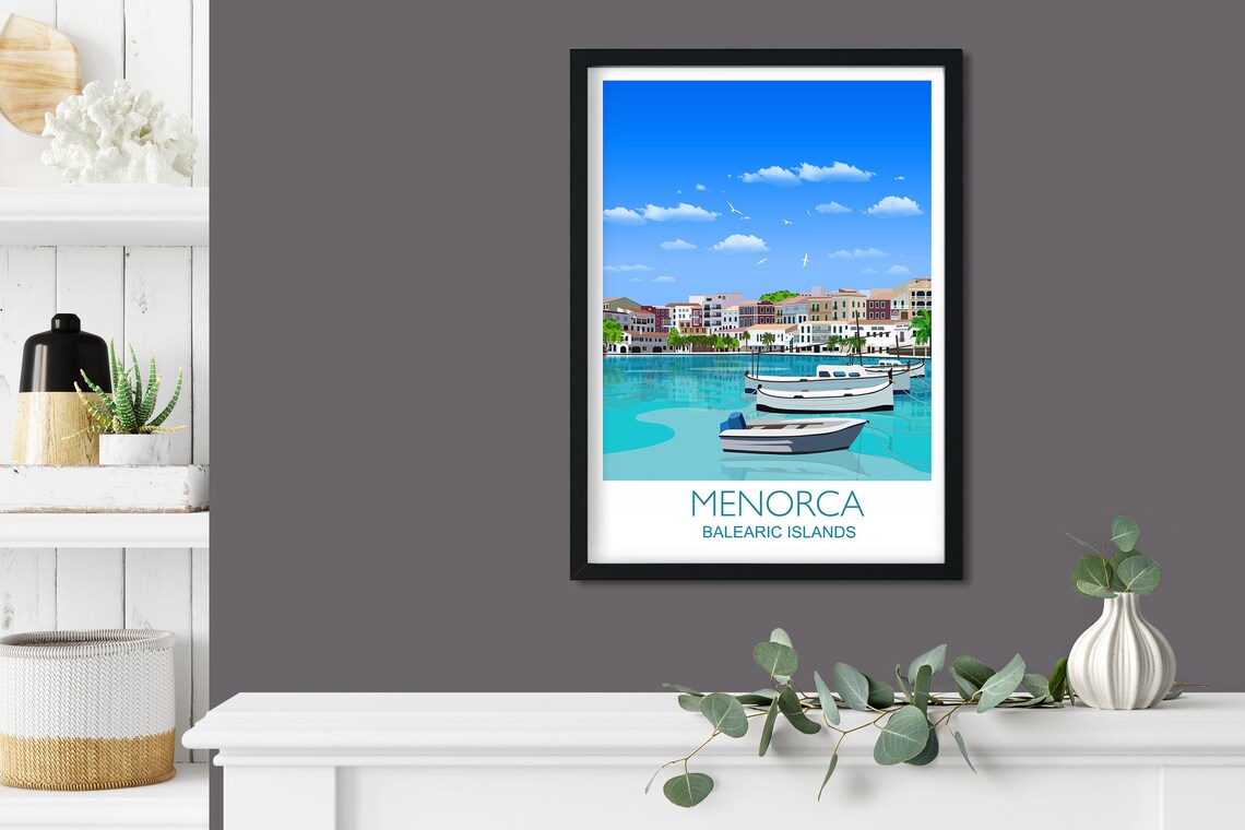 Menorca Travel Poster, Balearic Islands Print - Image 3