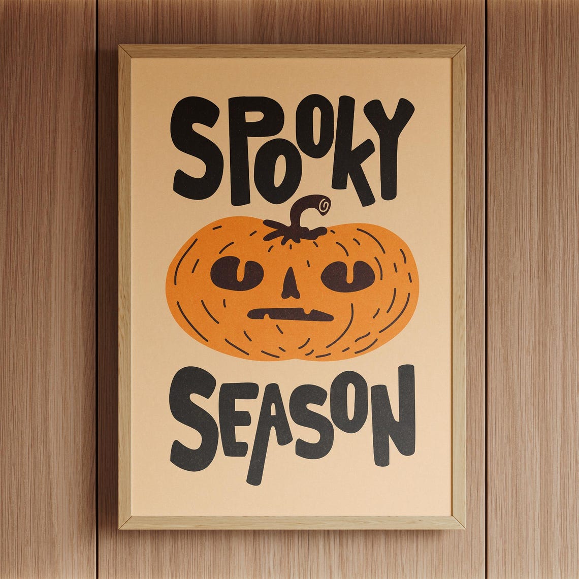 Spooky Season Cute Jack O Lantern Pumpkin Halloween Quote Poster - Image 3