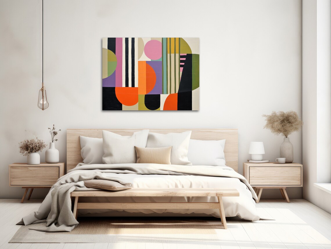 Mid-Century Abstract Geometric Art Print, Century Charm - Image 2