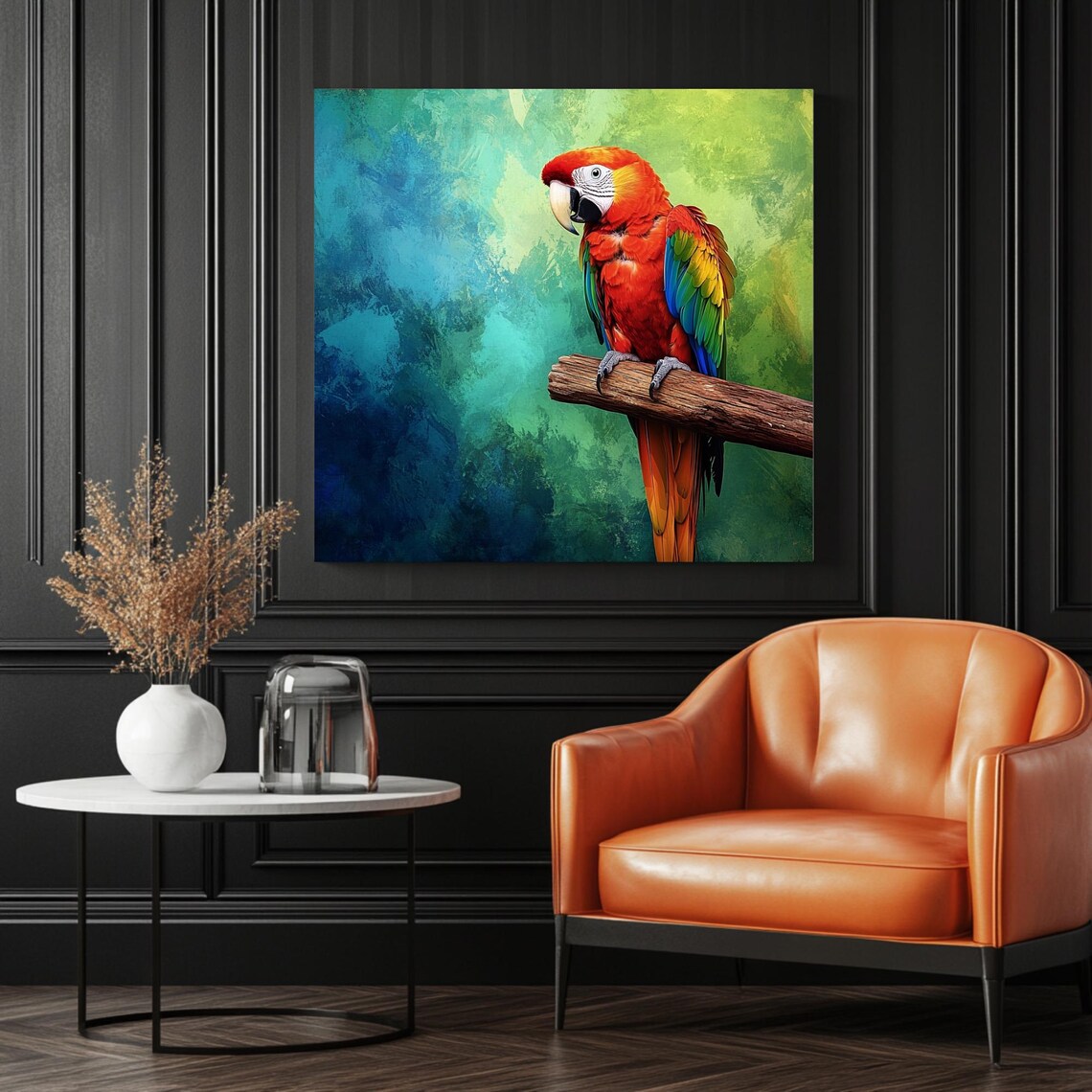 Macaw Wall Art Poster, Tropical Bird Nursery Decor - Image 3
