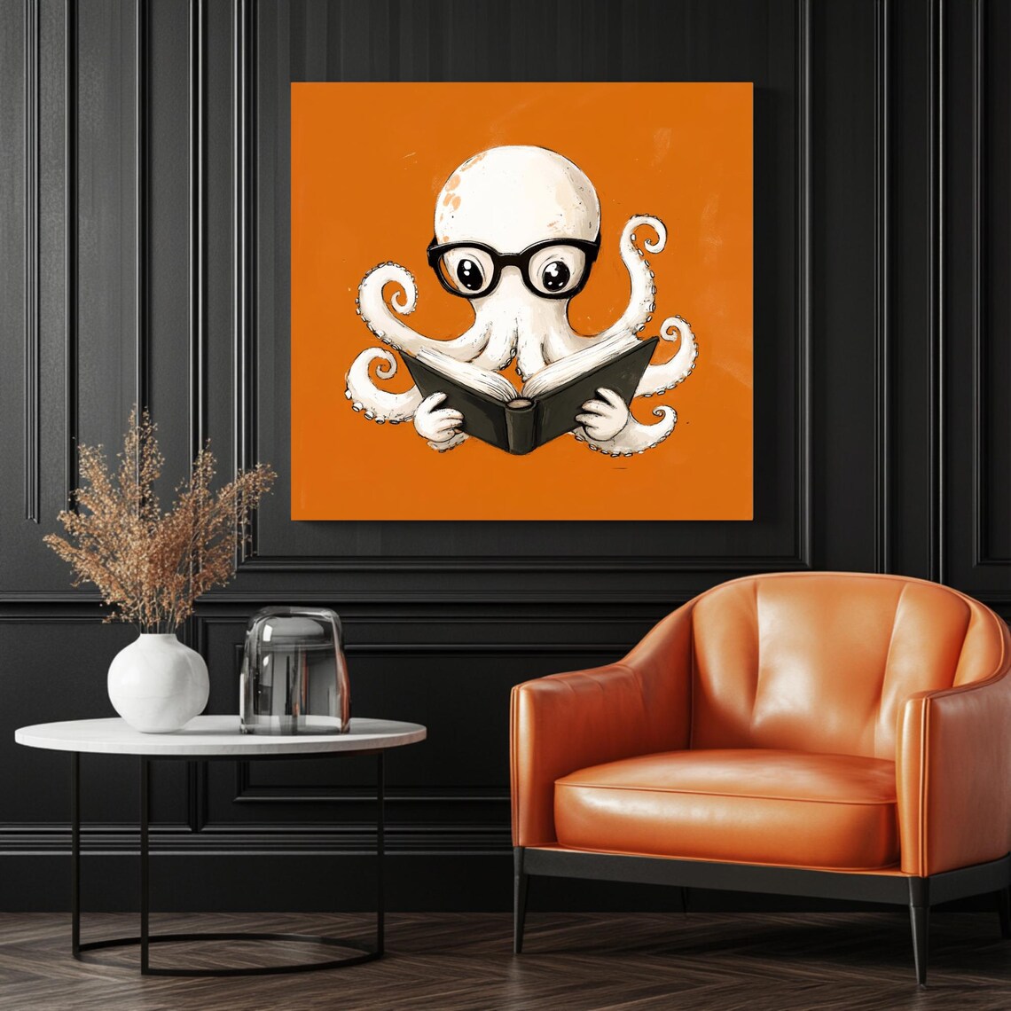 Octopus Art Print, Reading Nook Decor - Image 3