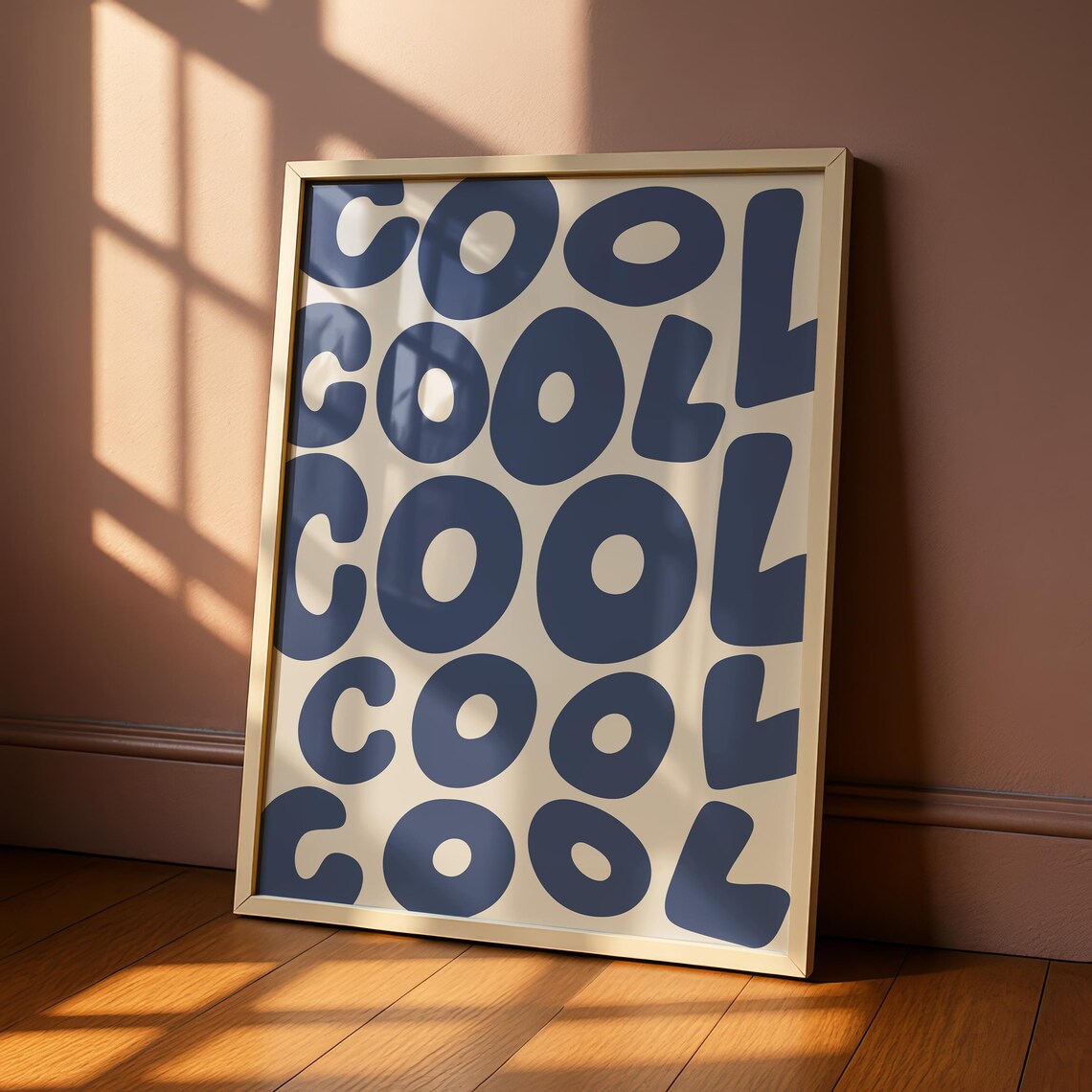 Bedroom Family Wall Art Quote Poster, Navy Decor