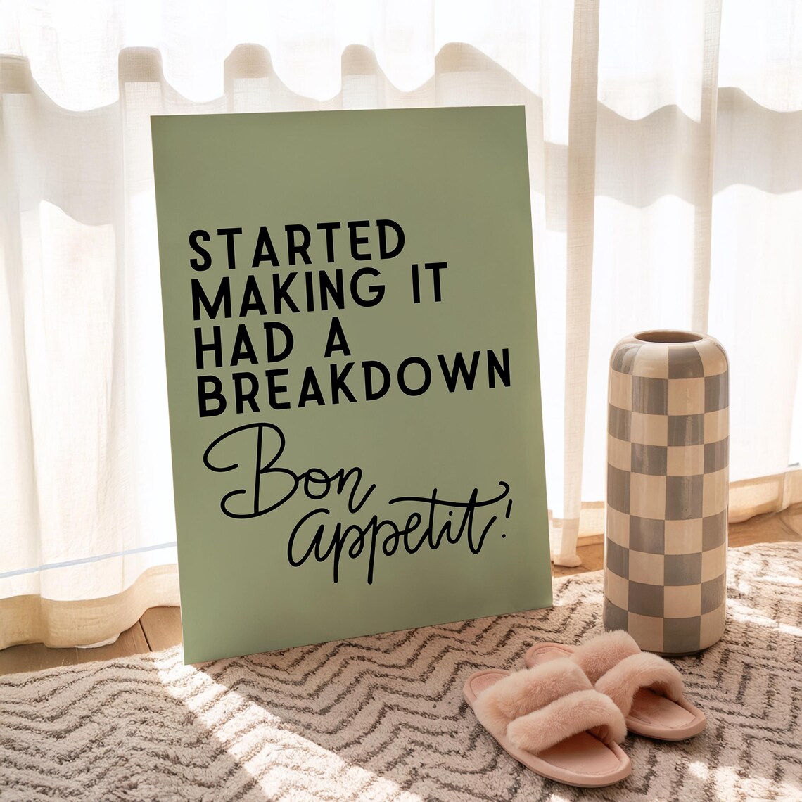 Bake Off Bon Appetit Funny Kitchen Art Print