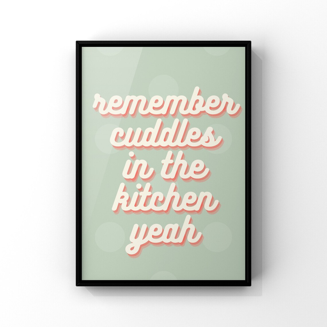 Cuddles In The Kitchen Song Lyrics Art Print