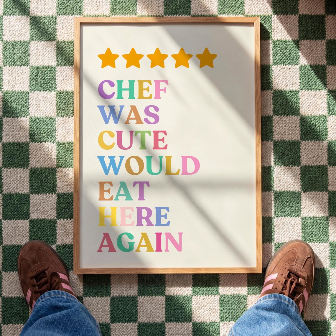 Funny Kitchen Review Art Print, Chef Gift