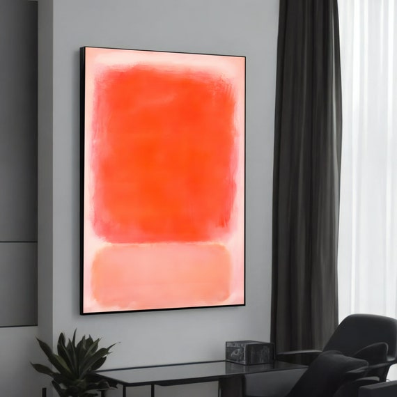 Bright Red And Pink Mark Rothkoabstract Canvas Painting Modern Art For Home Decor Gift