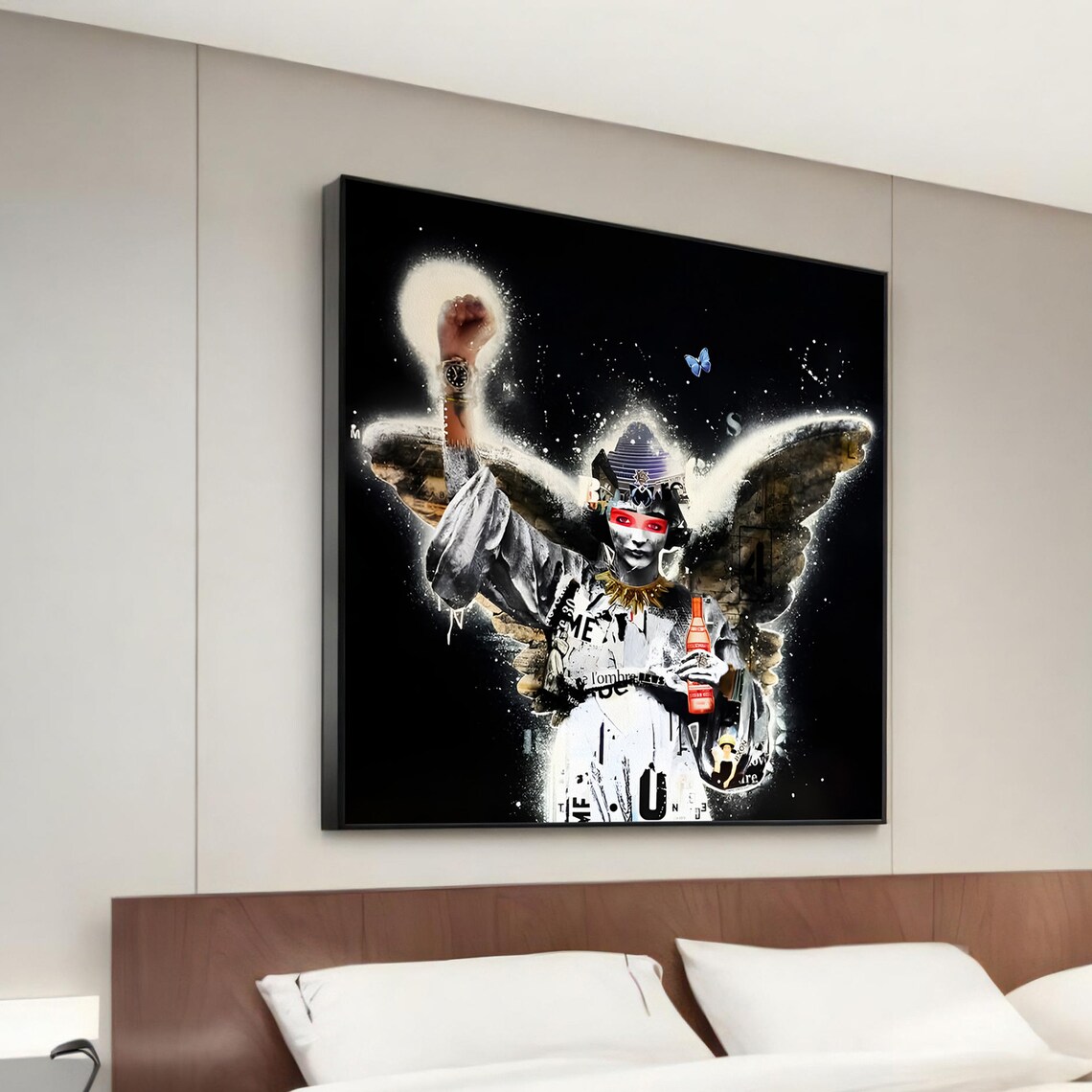 Revolutionary Angel, Banksy-Inspired Graffiti Pop Art