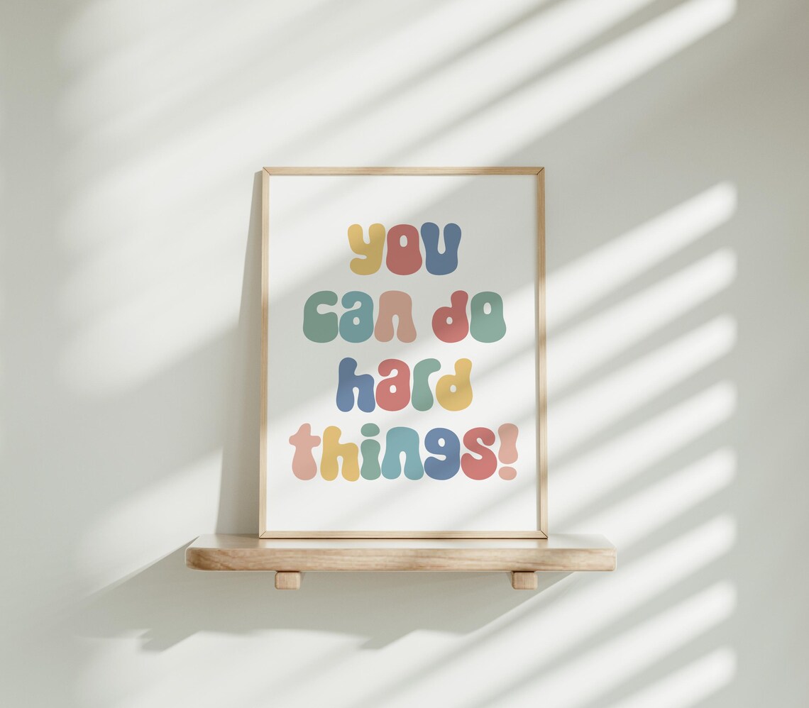 You Can Do Hard Things Kids Classroom Poster - Image 2