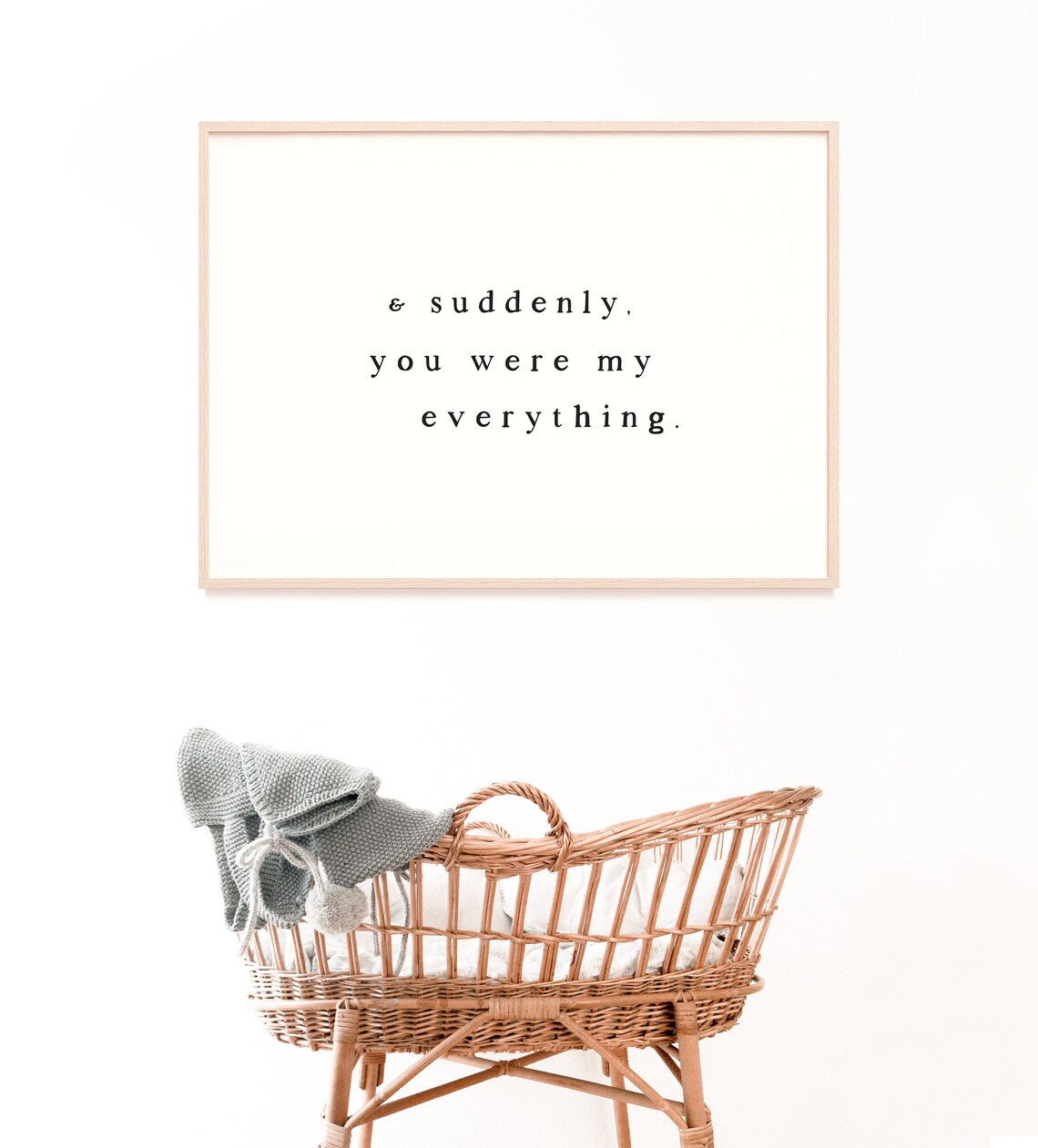 Suddenly You Were My Everything Romantic Minimalist Love Poster - Image 2