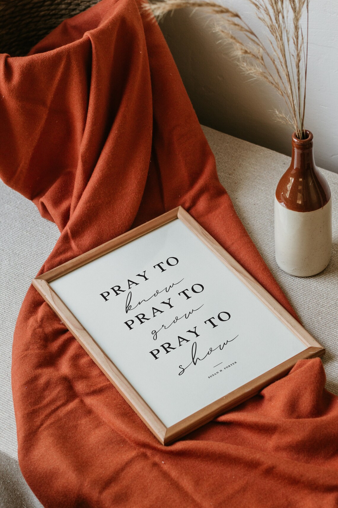 Pray To Know LDS Quote Wall Art, General Conference 2024 - Image 2