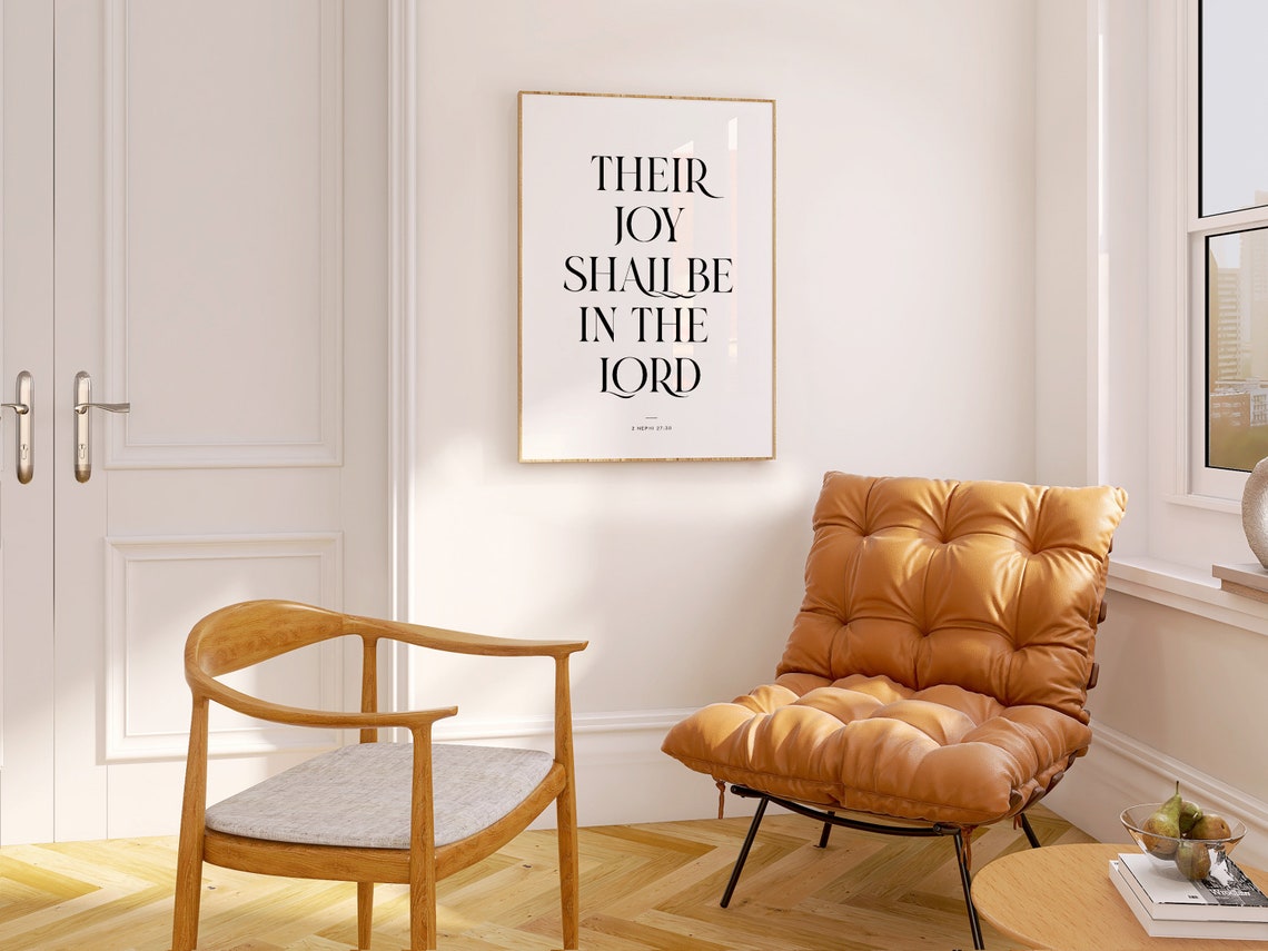 Their Joy Shall Be In The Lord 2 Nephi 27 30 LDS Scripture Poster - Image 2