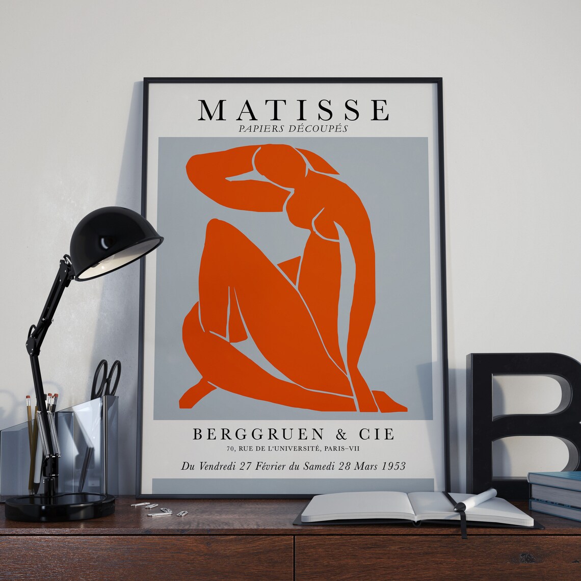 Matisse Blue Nude Papiers Decoupes Vintage Exhibition Art Poster - Image 3