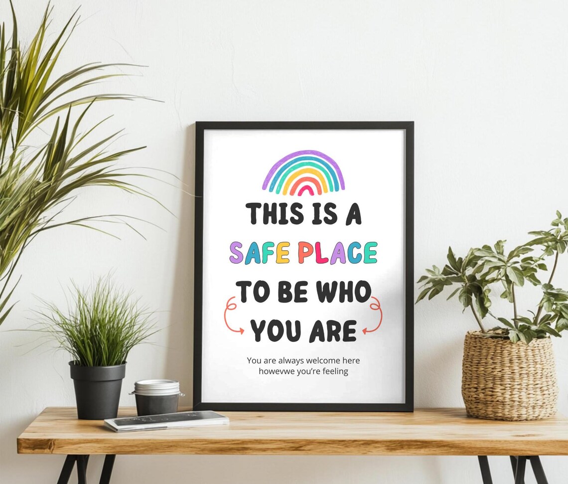 This Is A Safe Space, School Counselor Decor
