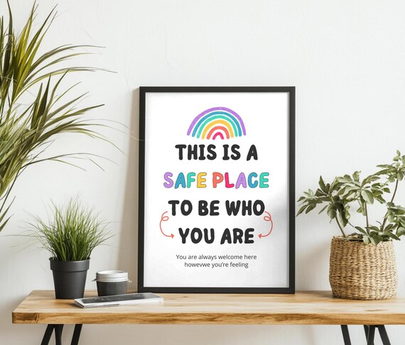 This Is A Safe Space, School Counselor Decor