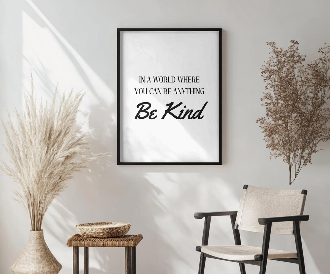 Be Kind Quote, Minimalist Typography Art Print - Image 3