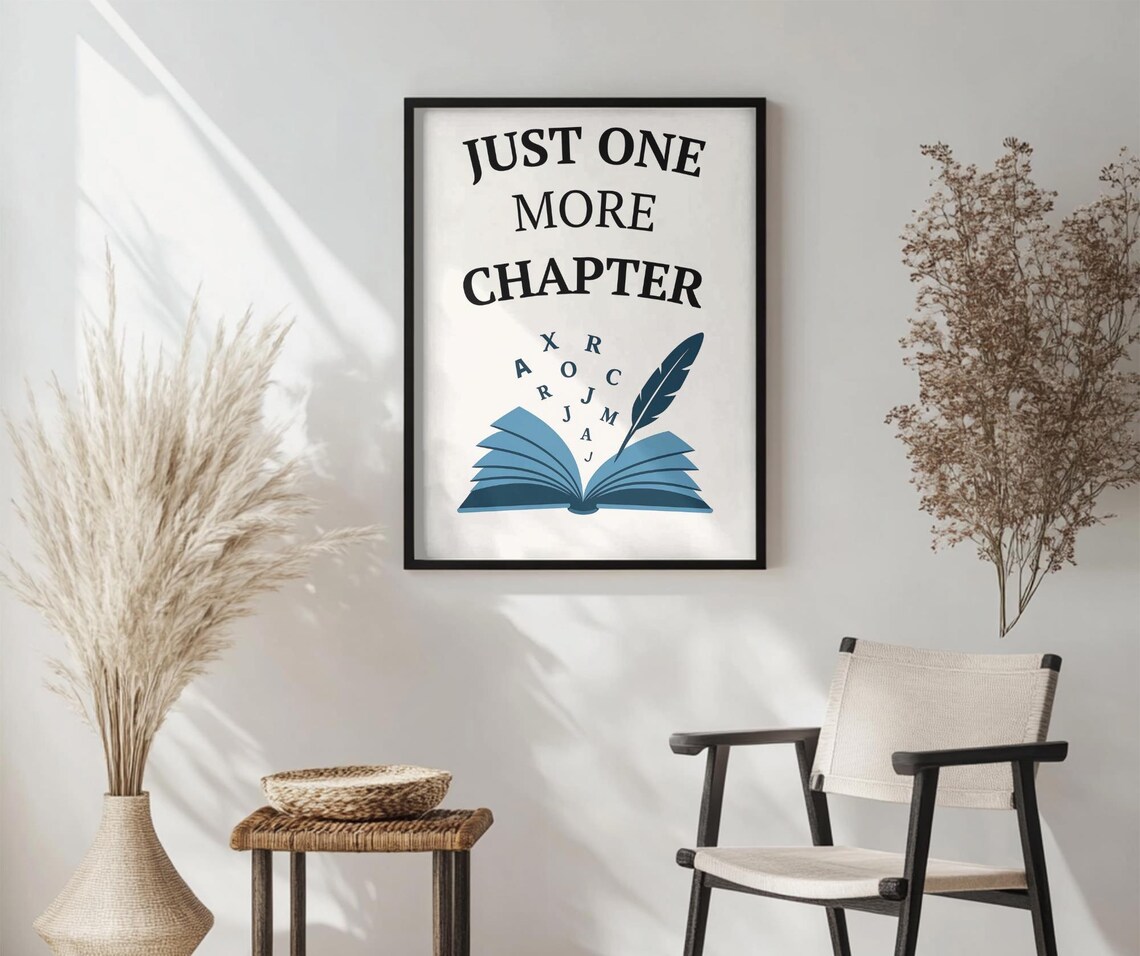 Just One More Chapter - Cozy Bookish Art Print - Image 3