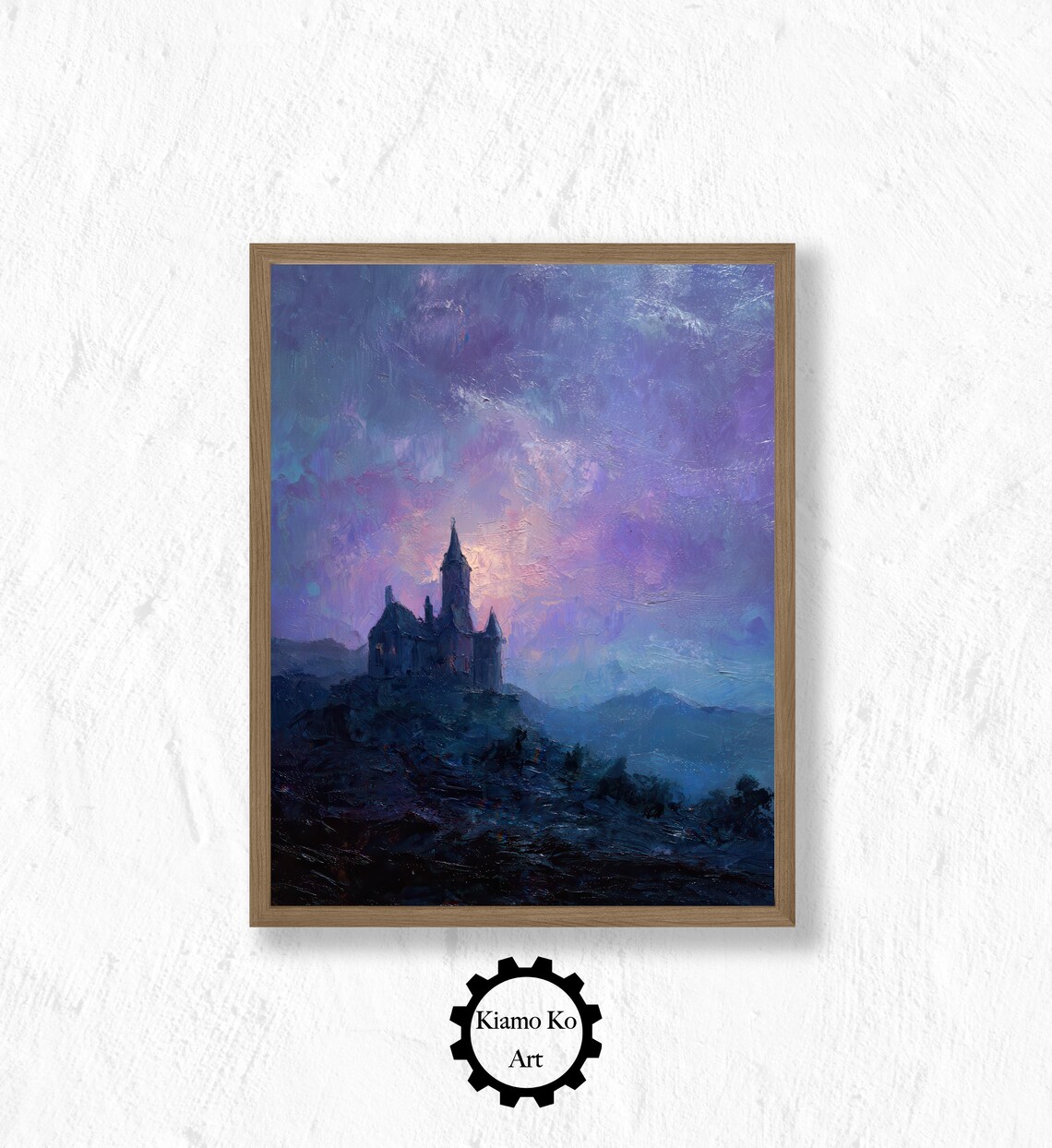Castle In The Distance Vintage Landscape Art Print