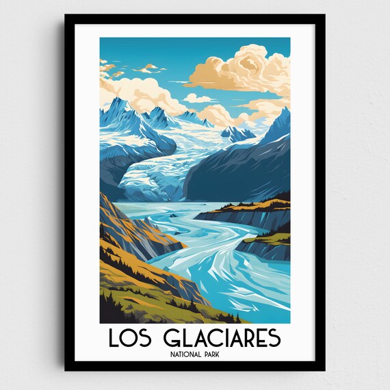 Los Glaciares National Park Argentina Glacier Peaks Scenic Poster