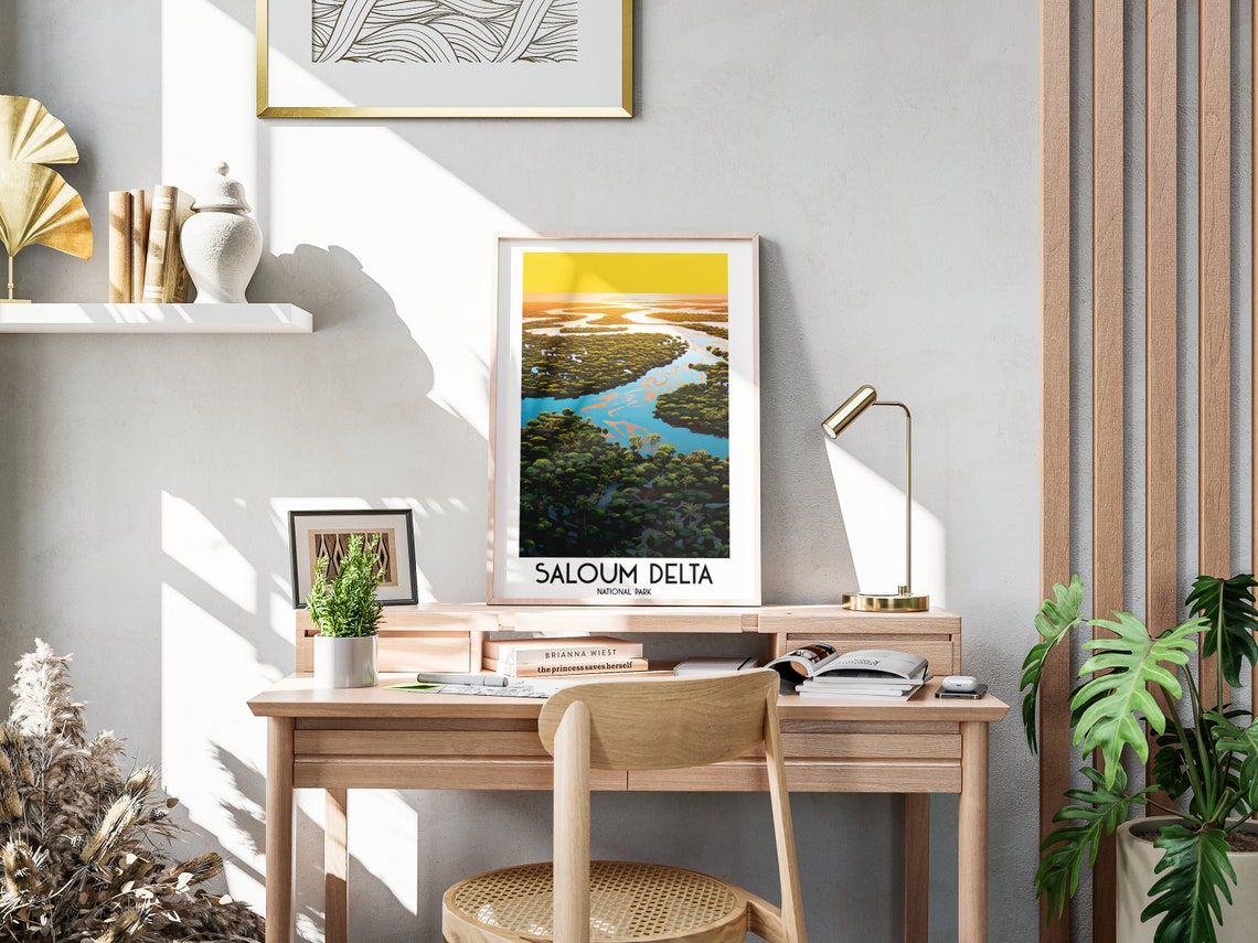 Saloum Delta Mangrove Waterways Golden Light National Park Poster - Image 3