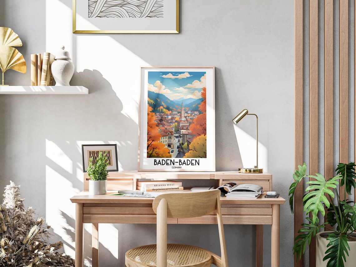 Baden Baden Travel Poster, Germany Home Decor - Image 3