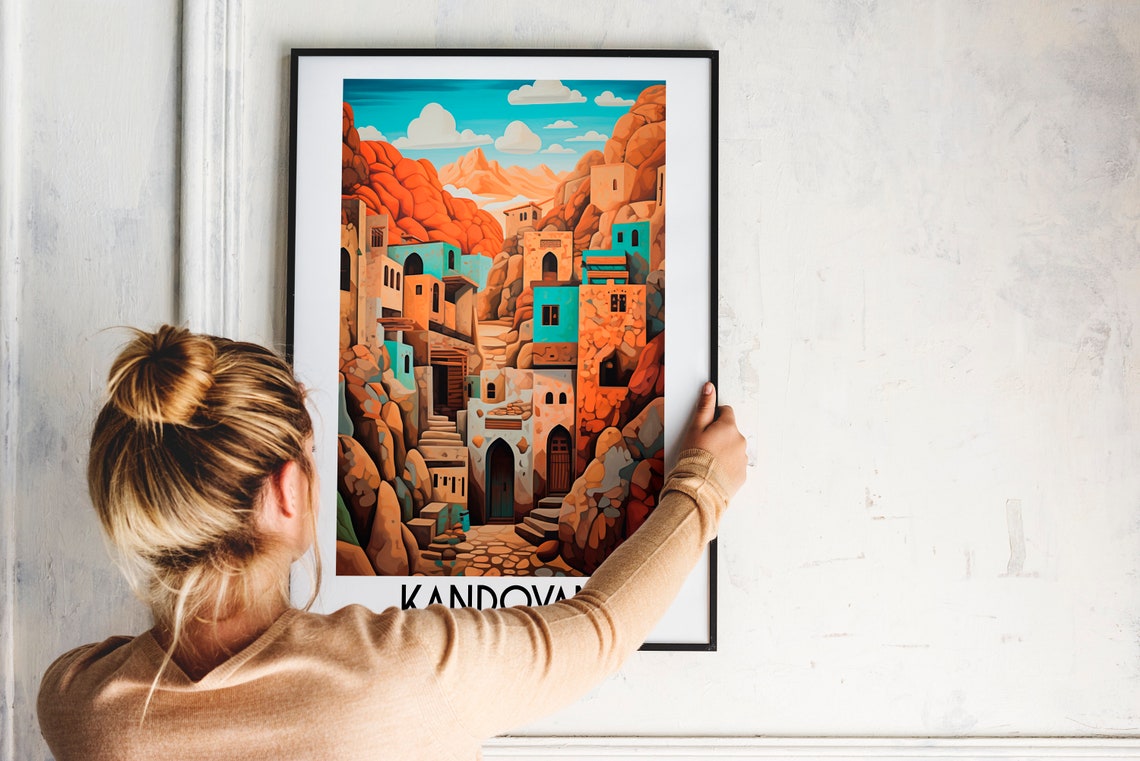 Kandovan Iran Cave Dwellings Rocky Village Ancient Travel Poster - Image 2