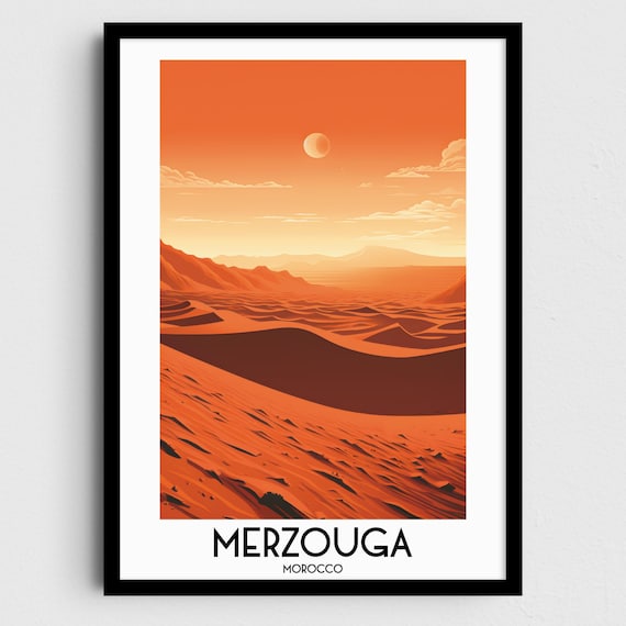 Merzouga Travel Wall Art Morocco Painting Gifts Africa Home Decor Prints Posters Handmade Art Moroccan