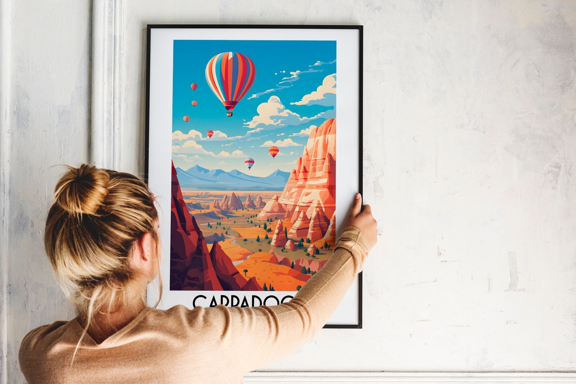Cappadocia Turkey Balloon Valley Fairy Chimneys Sky Travel Poster - Image 2