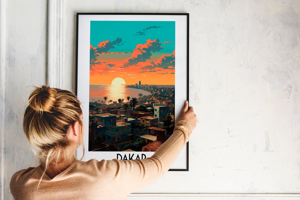 Dakar Travel Poster, Senegal Home Decor Art - Image 2