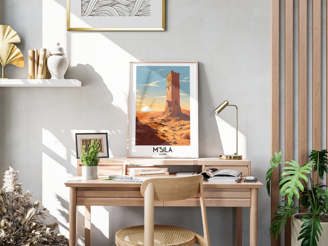 Msila Algeria Ancient Desert Tower Golden Sunset Ruins Poster - Image 3
