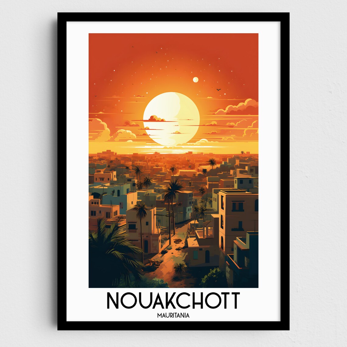Nouakchott Travel Poster, Mauritania Wall Art
