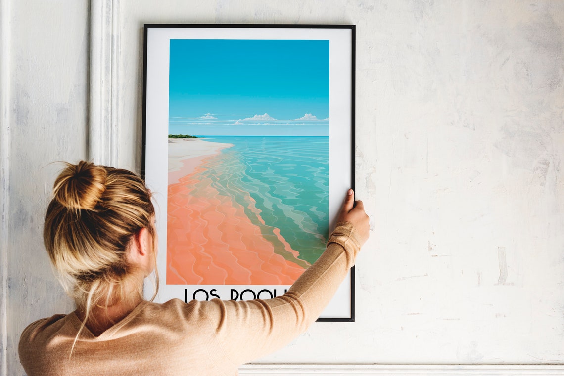 Los Roques Venezuela White Sand Beach Turquoise Sea Travel Poster - Image 2
