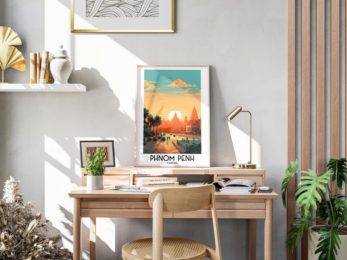 Phnom Penh Travel Poster, Asia Home Decor - Image 3