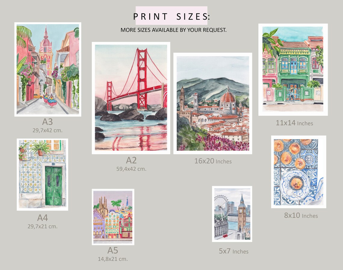 San Francisco Golden Gate Bridge, California Travel Poster - Image 3