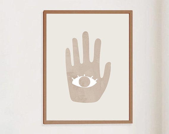 Hand Art Print Neutral Wall Art Boho Decor Apartment Decor Abstract Wall Art Abstract Print Abstract Art Neutral Prints Art Prints