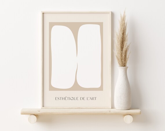 Esthetique De L Art Beige Abstract Poster Exhibition Style Art Design