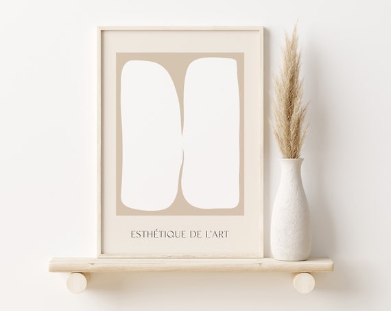 Modern Art Esthetique De Lart Print Exhibition Poster Mid Century Art Neutral Print Boho Art Print Neutral Art Wall Art