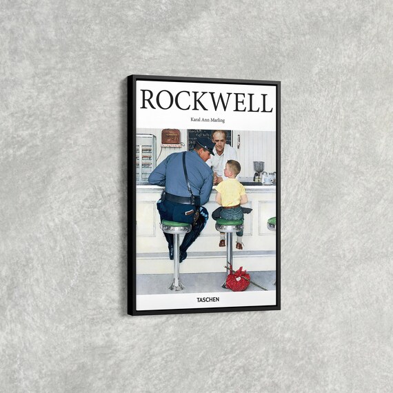 Norman Rockwell The Runaway Diner Scene Vintage Art Poster Taschen Edition