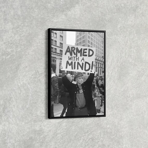 Feminist Wall Art Empowered Women Print Black White
