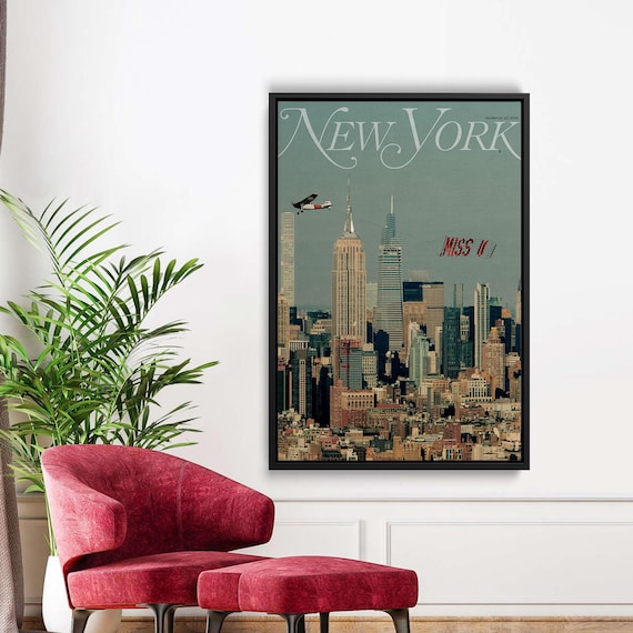 New York Magazine 2020 Cover Art Poster with Empire State Building Skyline