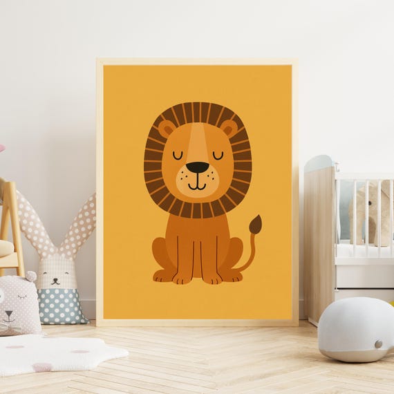 Lion Nursery Art Print Safari Jungle Decor
